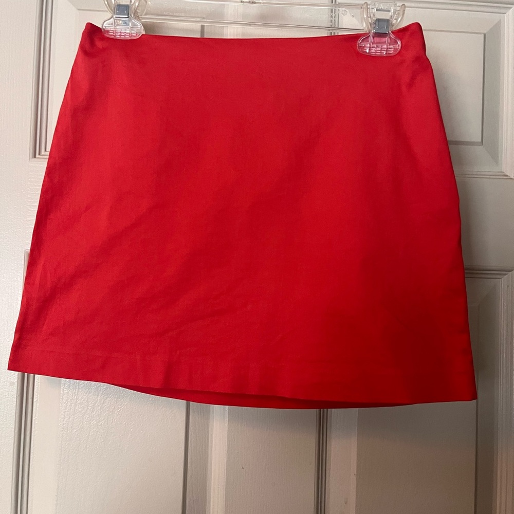 Express Women’s 1/2 Coral Orange Stretch Mini Skirt